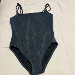 Liz Claiborne Navy Blue One-Piece Swimsuit